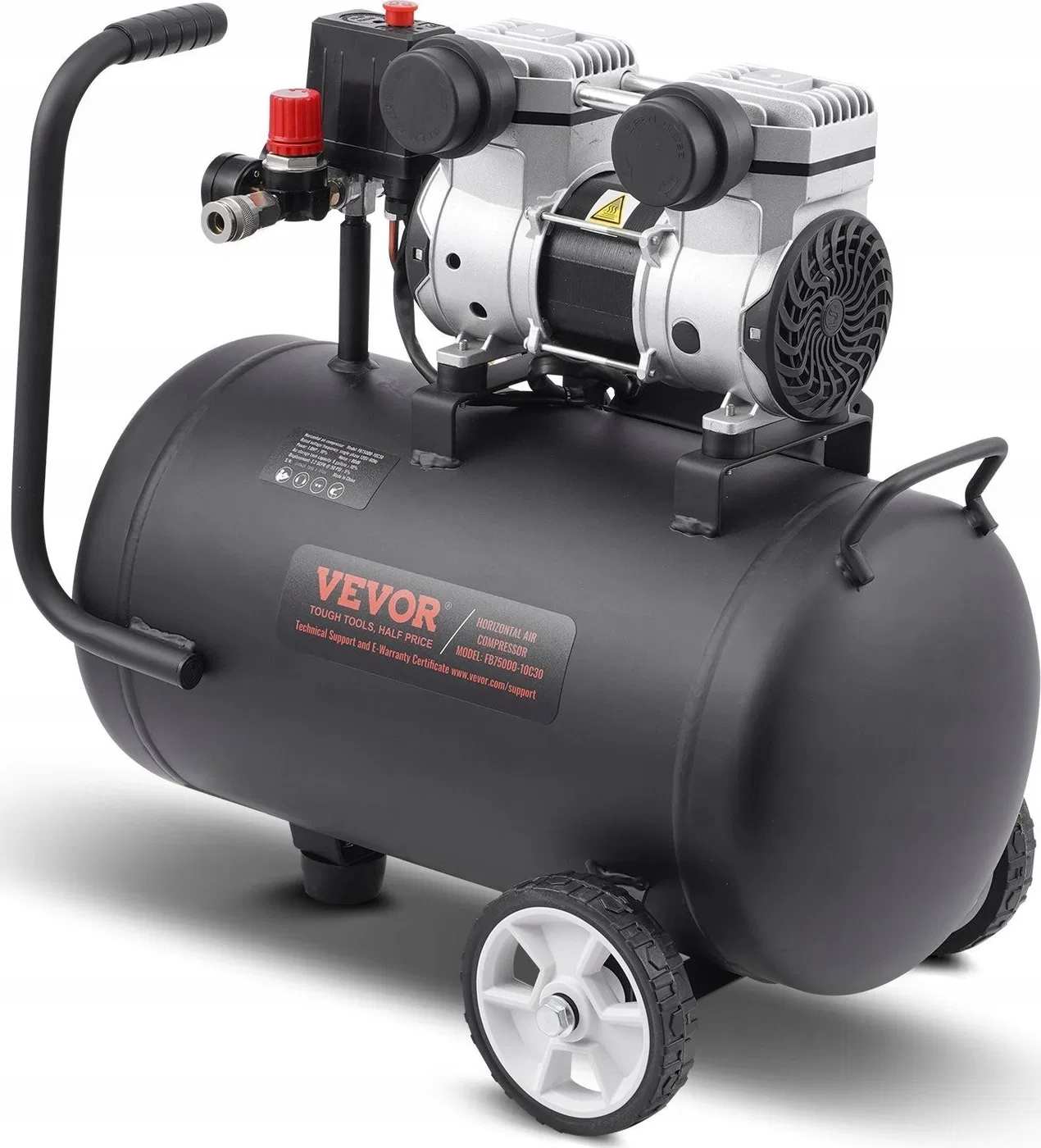 Tragbarer Luftkompressor, 750 W, 30 l