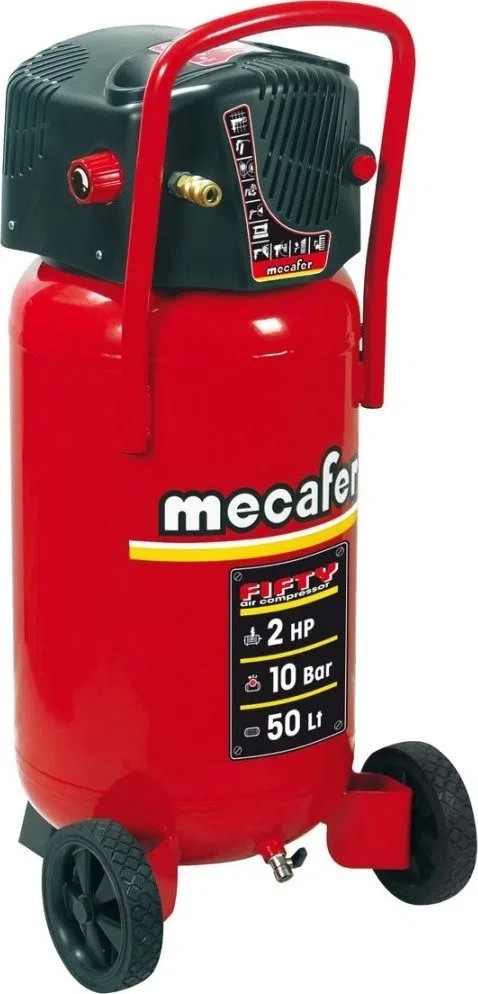 Mecafer-Kompressor MECAFER FIFTY Vertikaler Luftkompressor 1500 W, 10 bar, 50 l