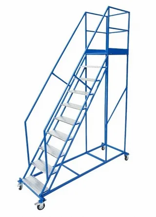 Stahl-Arbeitsbühne, fahrbar, 9 Stufen und Plattform (Standard)