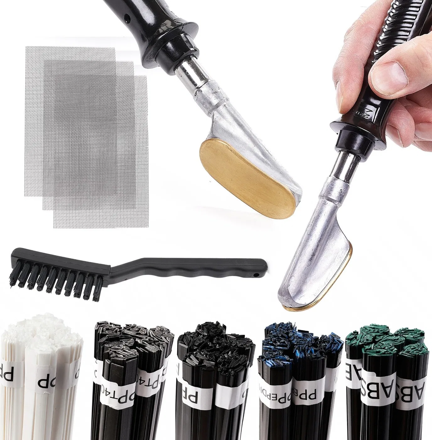 Kunststoffschweißgerät, Lötkolben, 50 W, Kunststoffkleber, Netz, Set