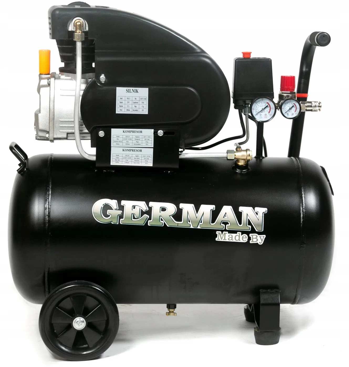 Kompressor GERMAN 50 l, 8 bar, 220 l/min + Rücklauf