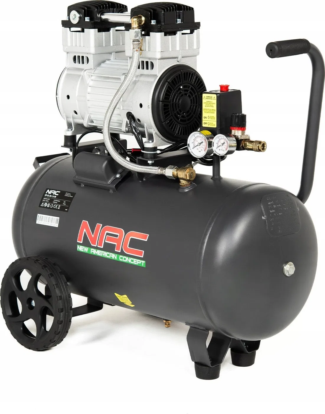 NAC-Kompressor NAC ÖLFREIER KOMPRESSOR 50 l 1,5 kW 8 bar