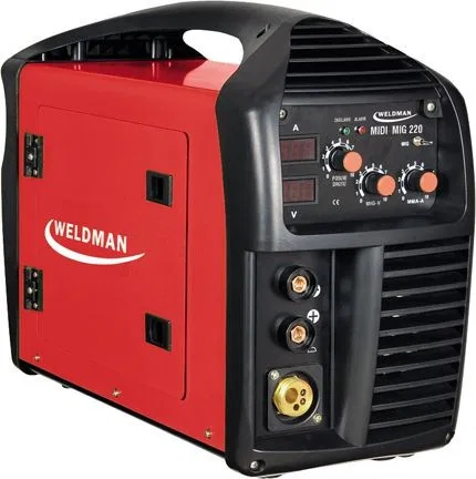 Weldman Halbautomatisches Inverter-Schweißgerät MIDI MIG 220 A, 230 V (103 111)