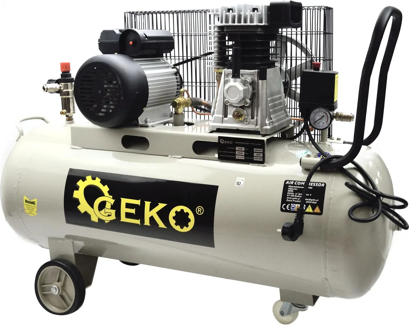 Geko-Kompressor 8 bar, 100 l (G80303)