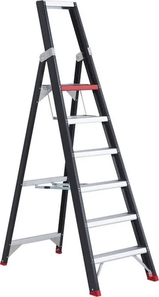 Lero TAURUS Einseitige Leiter (Höhe 140 cm, 6 Sprossen)