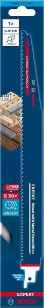 Bosch Powertools Bosch Expert Säbelsägeblatt „Holz mit Metall, Abbruch“ S 1267 XHM (Länge 300 mm)