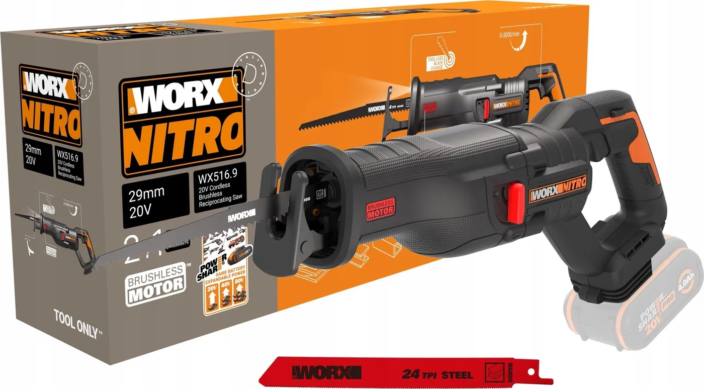 Worx WX516.9 20-V-Säbelsäge