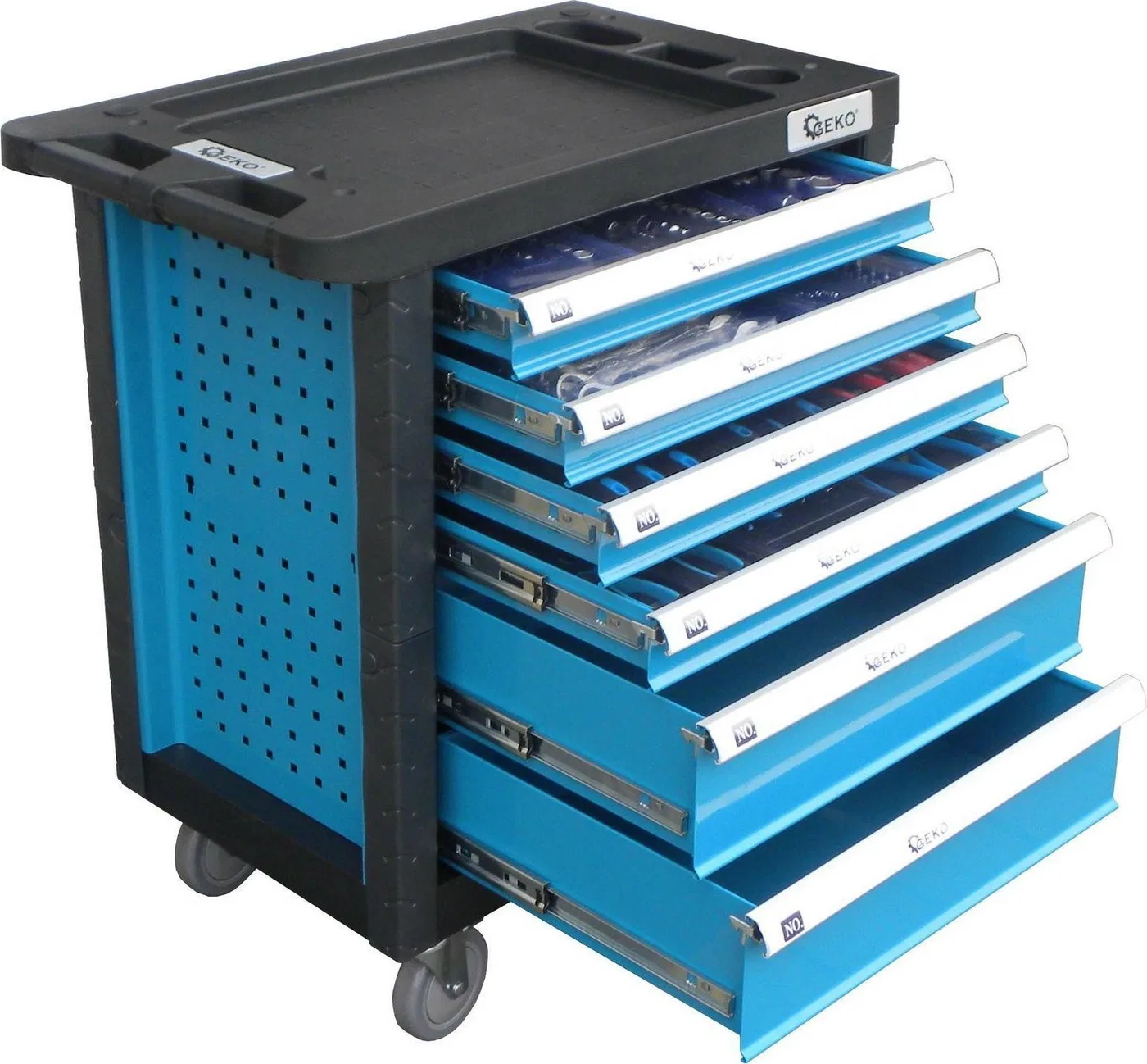 Triton-Werkzeugwagen Werkzeugschrank mit Ausstattung (245 Teile) G10831 GEKO