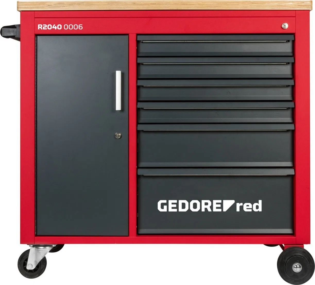 Gedore-Werkzeugwagen GEDORE red Workshop Trolley MECHANIC PLUS mit 6 Schubladen
