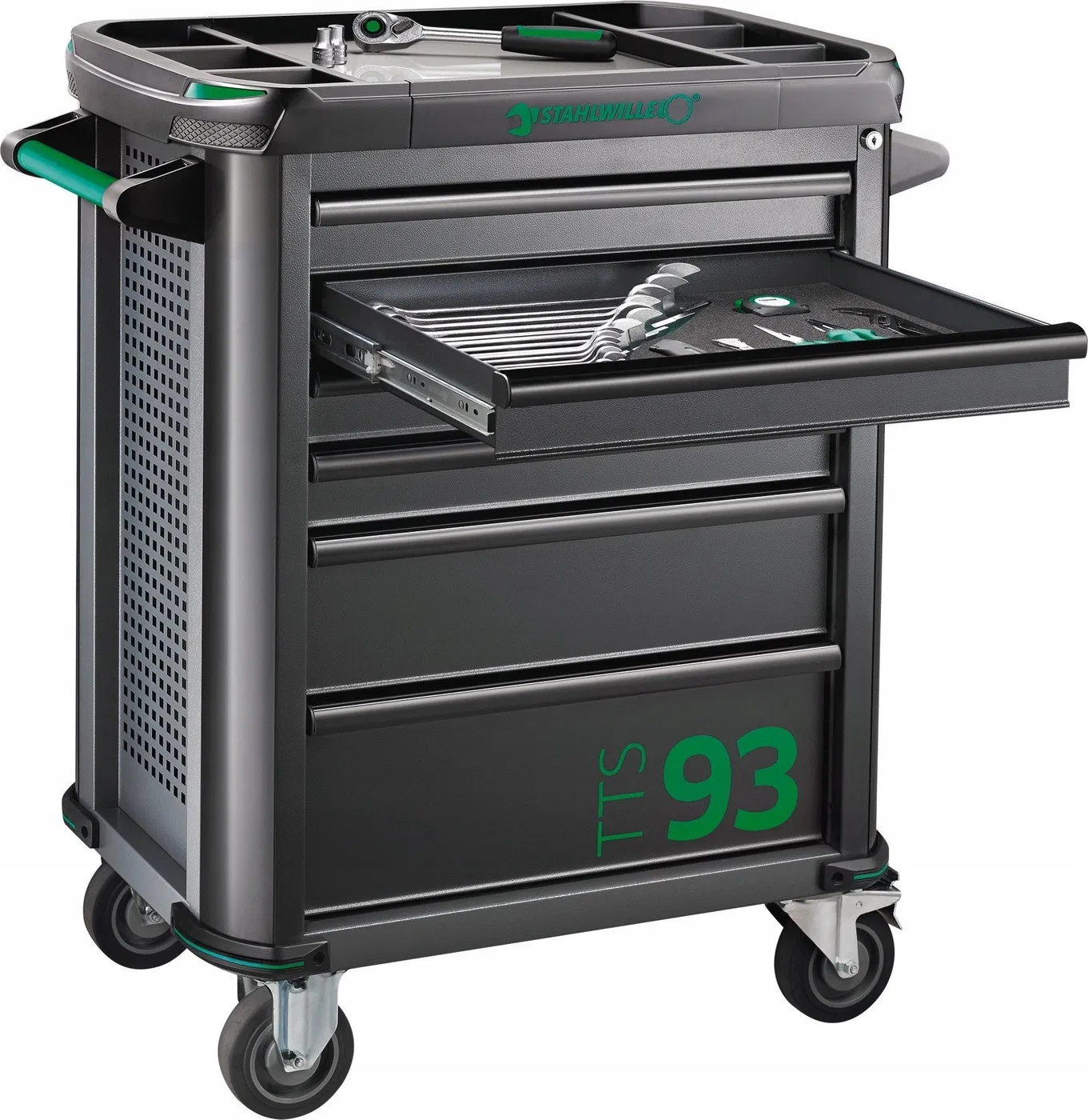 Werkzeugwagen Tool Trolley mit Werkzeugen STAHLWILLE TTS 93/157QR