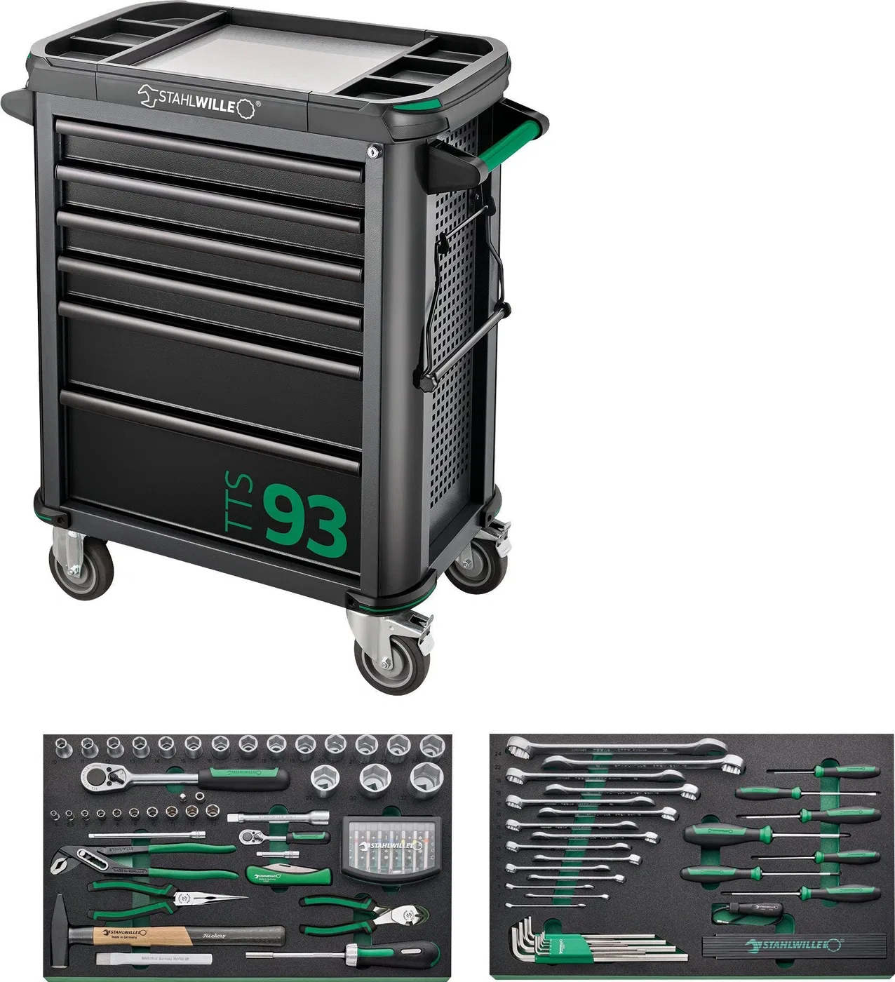 Werkzeugwagen Tool Trolley mit Werkzeugen STAHLWILLE TTS 93/130