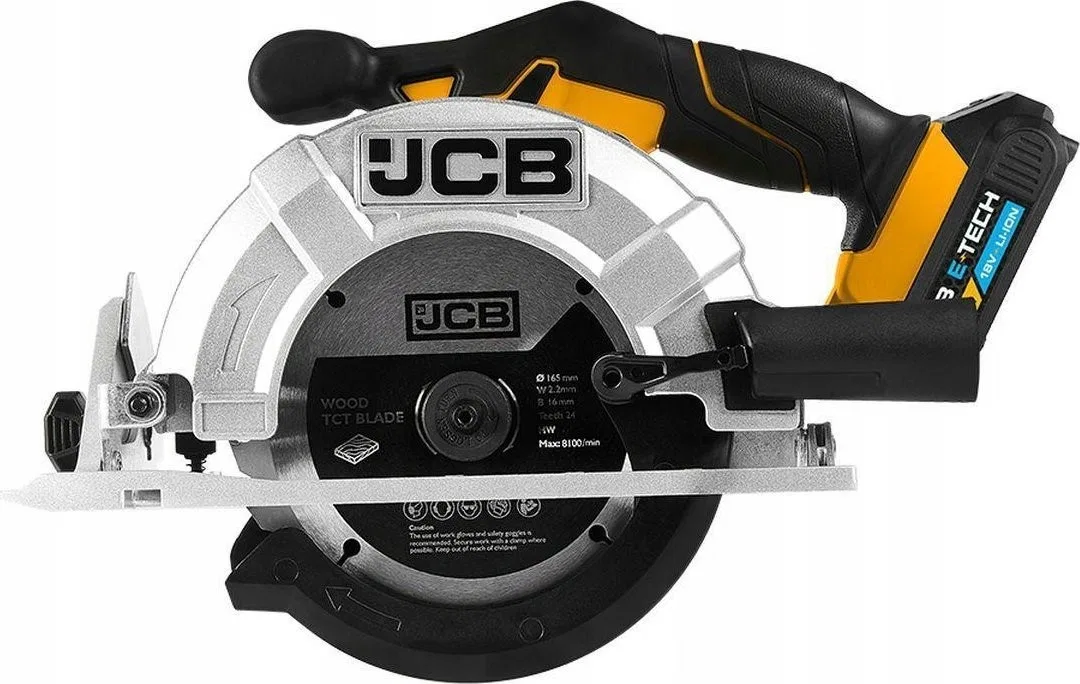 JCB-Kreissäge Akku-Tauchsäge 18 V, 165 mm (Lieferumfang: 2-Ah-Akku, Ladegerät, Tasche)