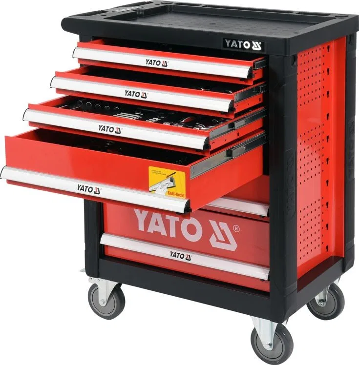 Yato-Werkzeugwagen mit 6 Schubladen und Zubehör (YT-55307)