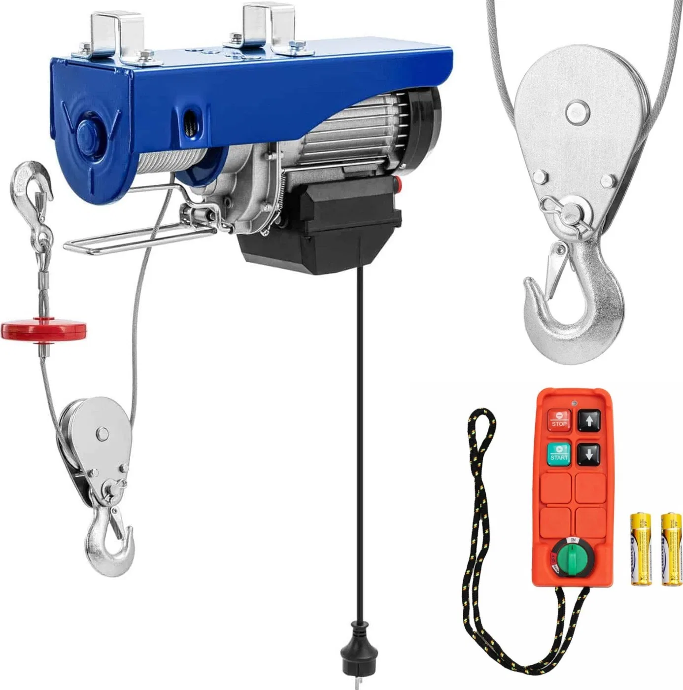 MSW Elektrische Seilwinde 1350 W, 12 m, 400 kg Elektrische Seilwinde 1350 W, 12 m, 400 kg