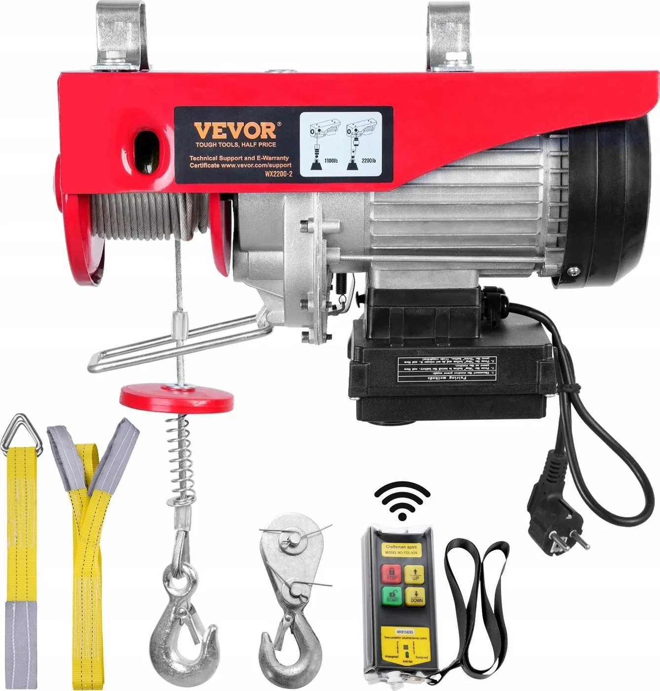 Vevor Elektrische Deckenwinde für die Garage, 1000 kg