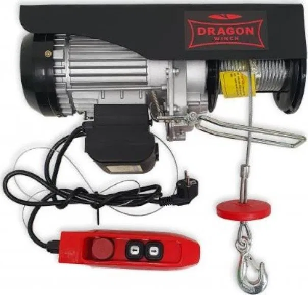 Dragon Winch Werkstatt-Winde, elektrisch DWI HD 230 V, 12 m, Tragkraft 500/990 kg (Kabelfernbedienung)