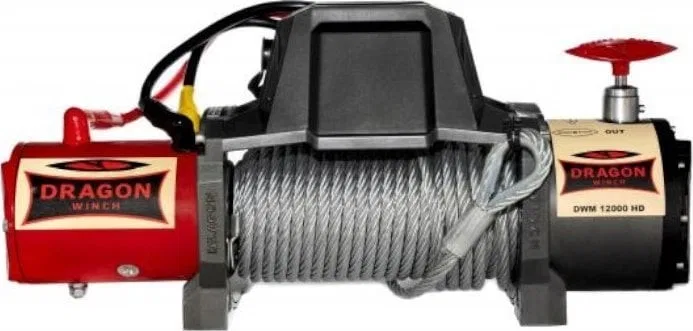 Elektrische Seilwinde DWM 12000 HD 12 V, Zugkraft 5443 kg, Seillänge 20 m (Stahlseil)