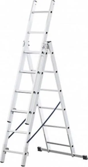 Braket 3-teilige Aluminiumleiter EASY 297 cm, 6+6+6 Sprossen