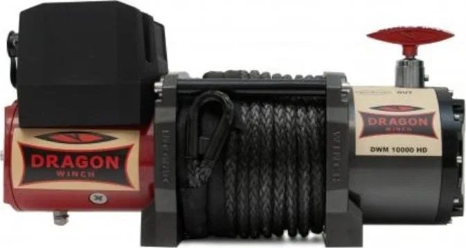 Dragon Winch Elektrische Seilwinde DWM 10000 HD 12 V, Zugkraft 4536 kg, Seillänge 24 m (Kunstfaserseil)