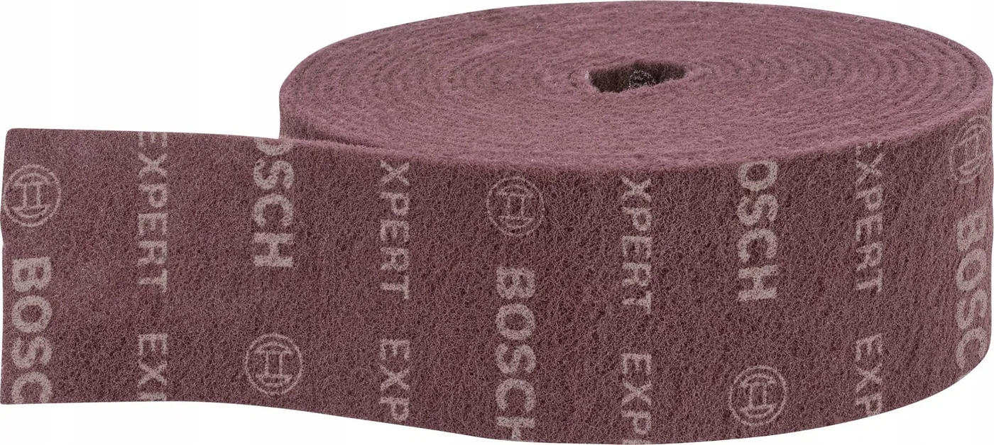 Bosch Expert Schleifrolle N880 Medium A, 115 mm x 10 m, Schleifblatt (rot, 10-Meter-Rolle, für den Handschliff)