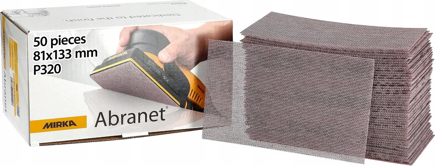 Schleifpapier MIRKA ABRANET ABRASIVE MESH 81x133 P400/100 Stück
