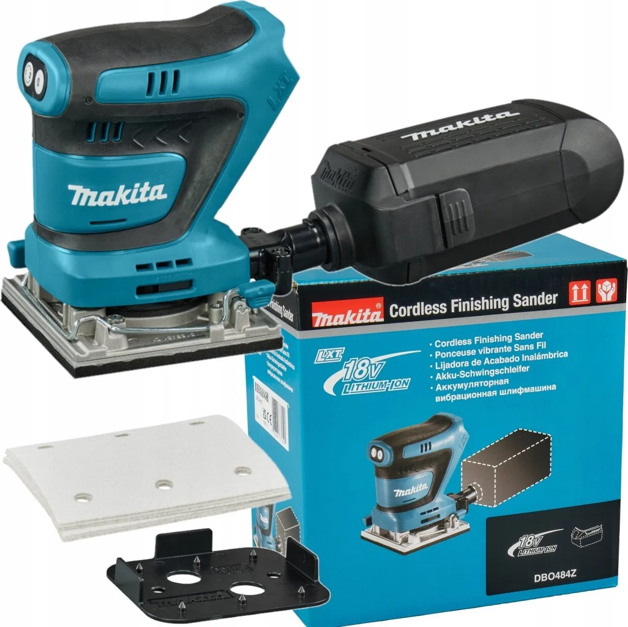 Makita-Schleifmaschine MAKITA.OSZILLIERENDE SCHLEIFMASCHINE.  18 V DBO484Z 112 x 102 mm