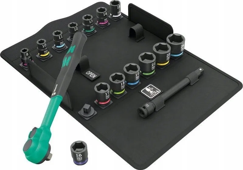 Wera-Werkzeugset „ZYKLOP COMFORT SB 13 3/8"“ mit metrischem Satz, 11-teilig