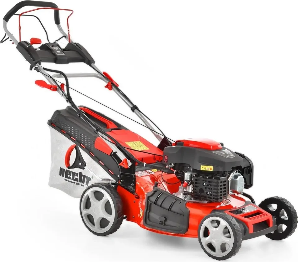 Hecht HECHT 551 SXE Benzin-Rasenmäher 5-in-1-Rasenmäher mit Antrieb für das Mähen entlang von Mauern