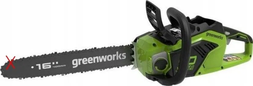 Greenworks 40-V-Kettensäge, 40 cm, Greenworks GD40CS18K2X, Set mit Ladegerät + 2 Akkus à 2 Ah