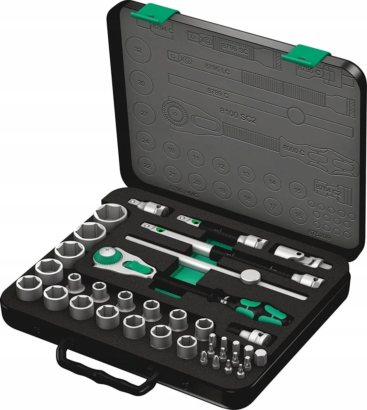 Wera-Werkzeugset Wera Zyklop 8100 SC 2 Bits und Steckschlüsseleinsätze, 37-teilig