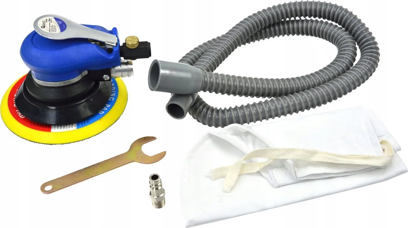 Geko-Schleifmaschine Druckluftschleifmaschine 150 mm /mit integrierter Absaugung/(12)
