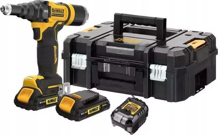 Dewalt Akku-Nietmaschine 10 kN, 25 mm, XR 18 V, 2 × 2,0 Ah