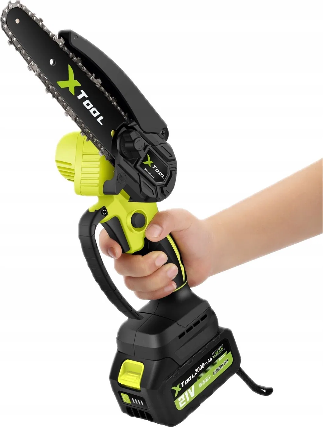 xTool Akku-Kettensäge – bürstenlose Kettensäge für Äste, Handkettensäge, 6"