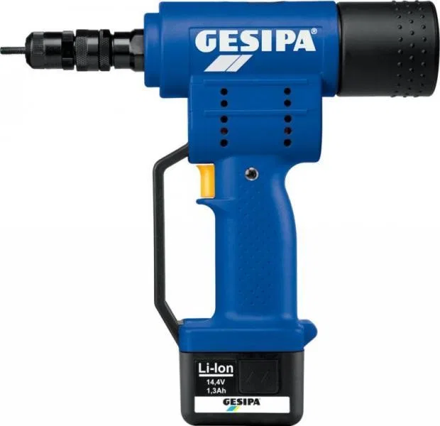 GESIPA Akku-Nietmaschine für einseitig schließende Nieten mit 2 Akkus von GESIPA