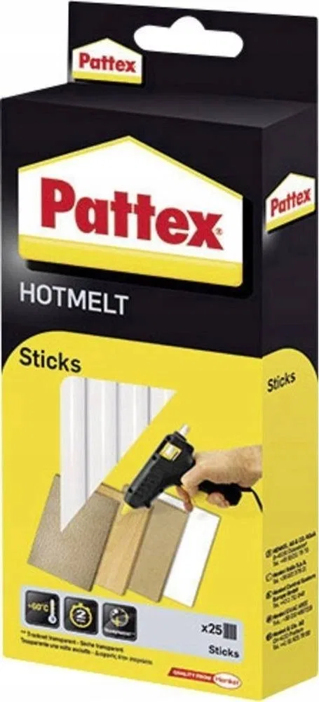 Pattex Hot Sticks Klebepistole, transparent, 11 mm, 25 Sticks, 500 g