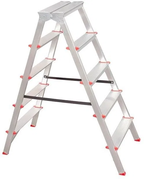 Zweiseitige Aluminium-Klapptreppe mit 7 Stufen