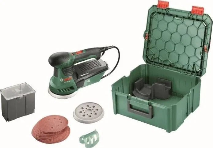 Bosch-Schleifmaschine Exzenterschleifer BOSCH – PEX 300 AE + 1 SystemBox-Behälter Größe M