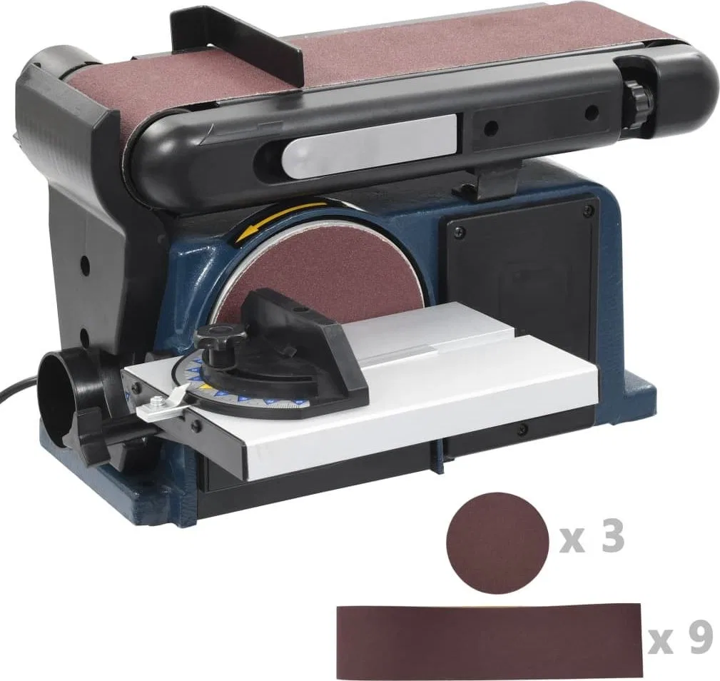 vidaXL Schleifmaschine – Elektrische Scheiben- und Bandschleifmaschine, 370 W, 150 mm
