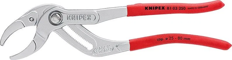 Knipex Zange für Sanitärsiphons und Verbindungsstücke, rutschfester Griff, 25–80 mm (81 03 250)