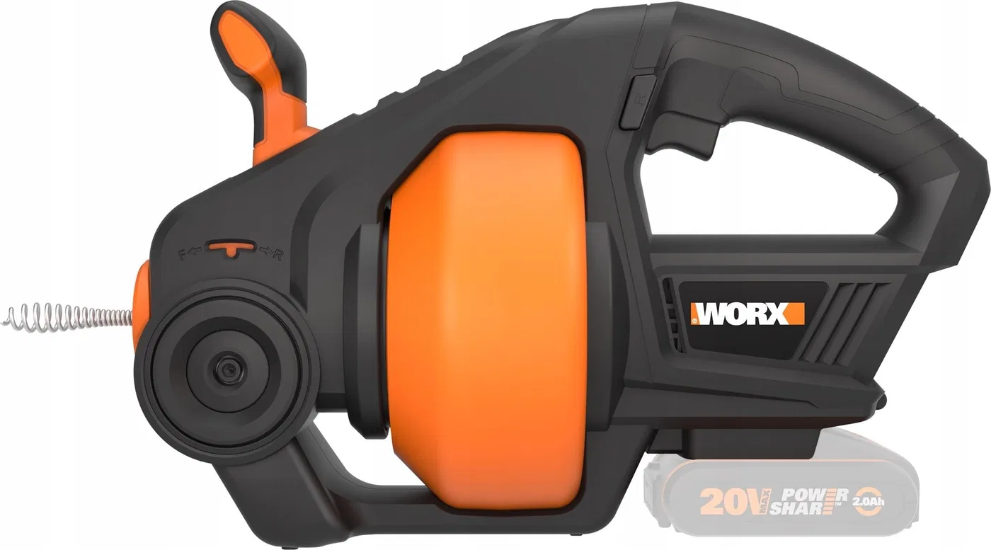WORX Rohrreiniger WORX WX891.9 20 V, 7,6 m Kabel