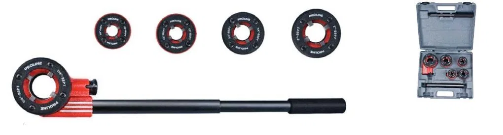 Pro-Line Rohrgewindeschneidsatz mit Ratsche 3/8", 1/2", 3/4", 1", 5/4" (67207)