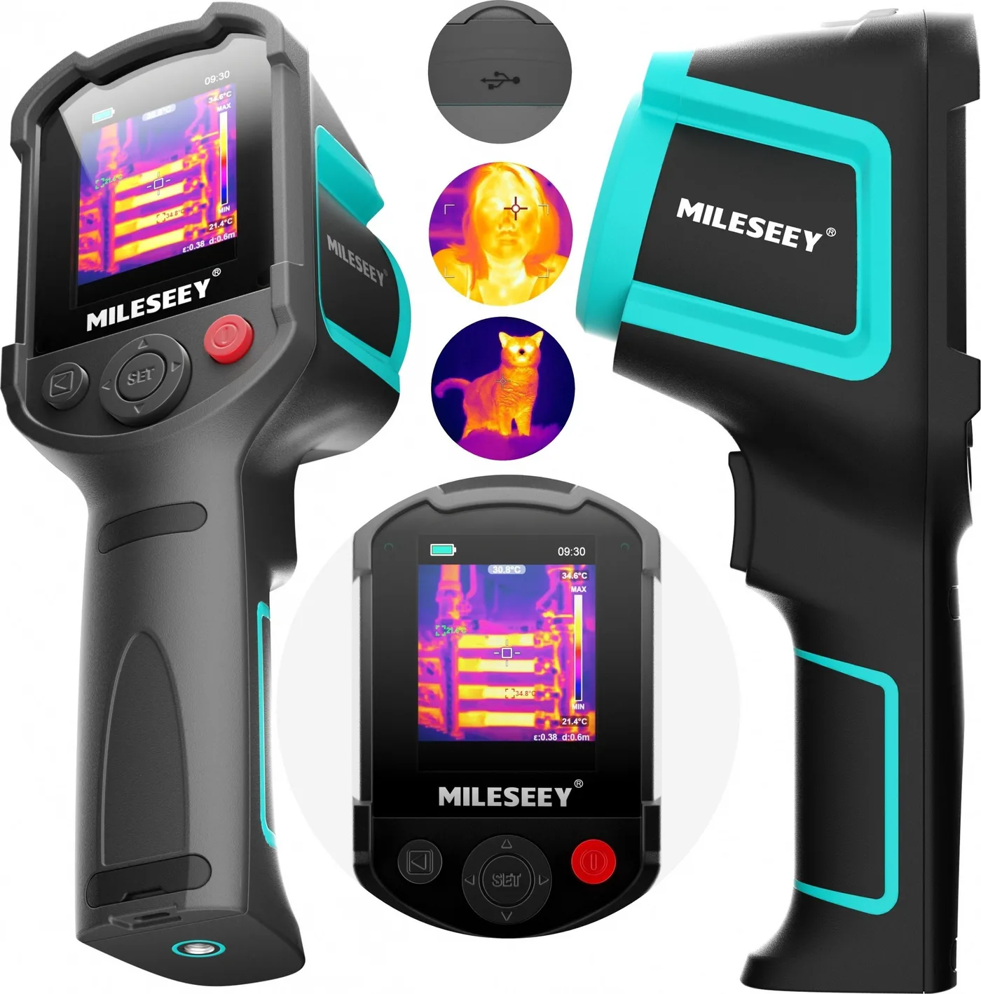 Wärmebildkamera PRO-20 +550 USB-Anschluss, PC-Anschluss, 2,8-Zoll-LCD-Display, Alarm, 9 Stunden Betriebsdauer