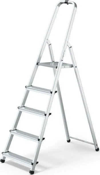 Lagerartikel Aluminiumleiter mit 5 Sprossen, Tragkraft 150 kg – PRO