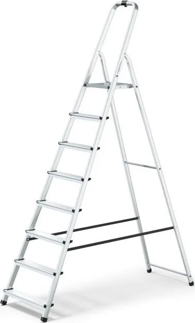 Lagerartikel Aluminiumleiter mit 8 Sprossen, Tragkraft 150 kg – PRO