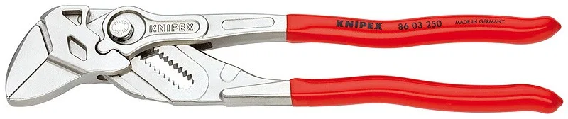 Knipex Verstellzange und Schraubenschlüssel in einem Werkzeug, 250 mm, PVC (86 03 250)