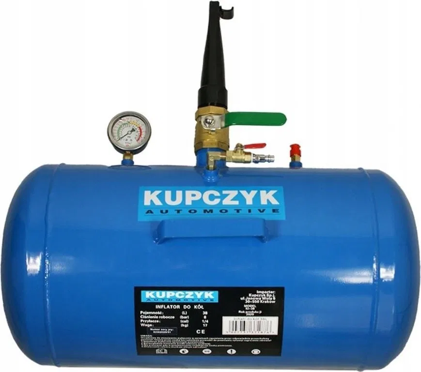 Goodyear KUPCZYK Kompressor mit Druckbehälter zum Aufpumpen von Reifen, 38 l