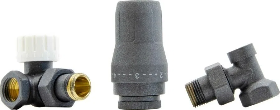 Schlosser THERMOSTAT-SET STANDARD 1/2GZ x 1/2GW, axial links – Graphit