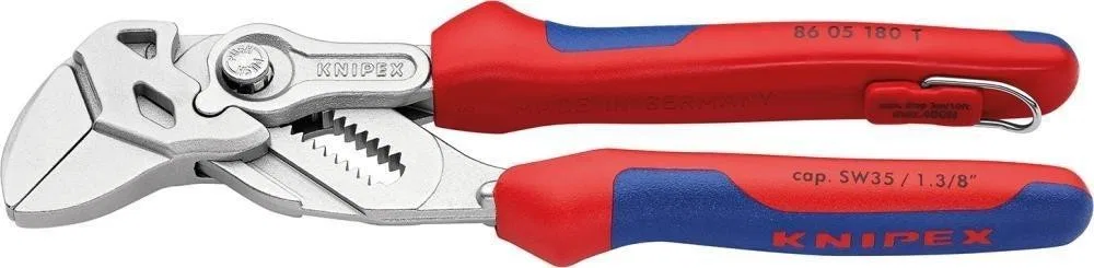 Knipex Verstellzange 1 3/8", 35/180 mm, verchromt, mit Befestigungsvorrichtung