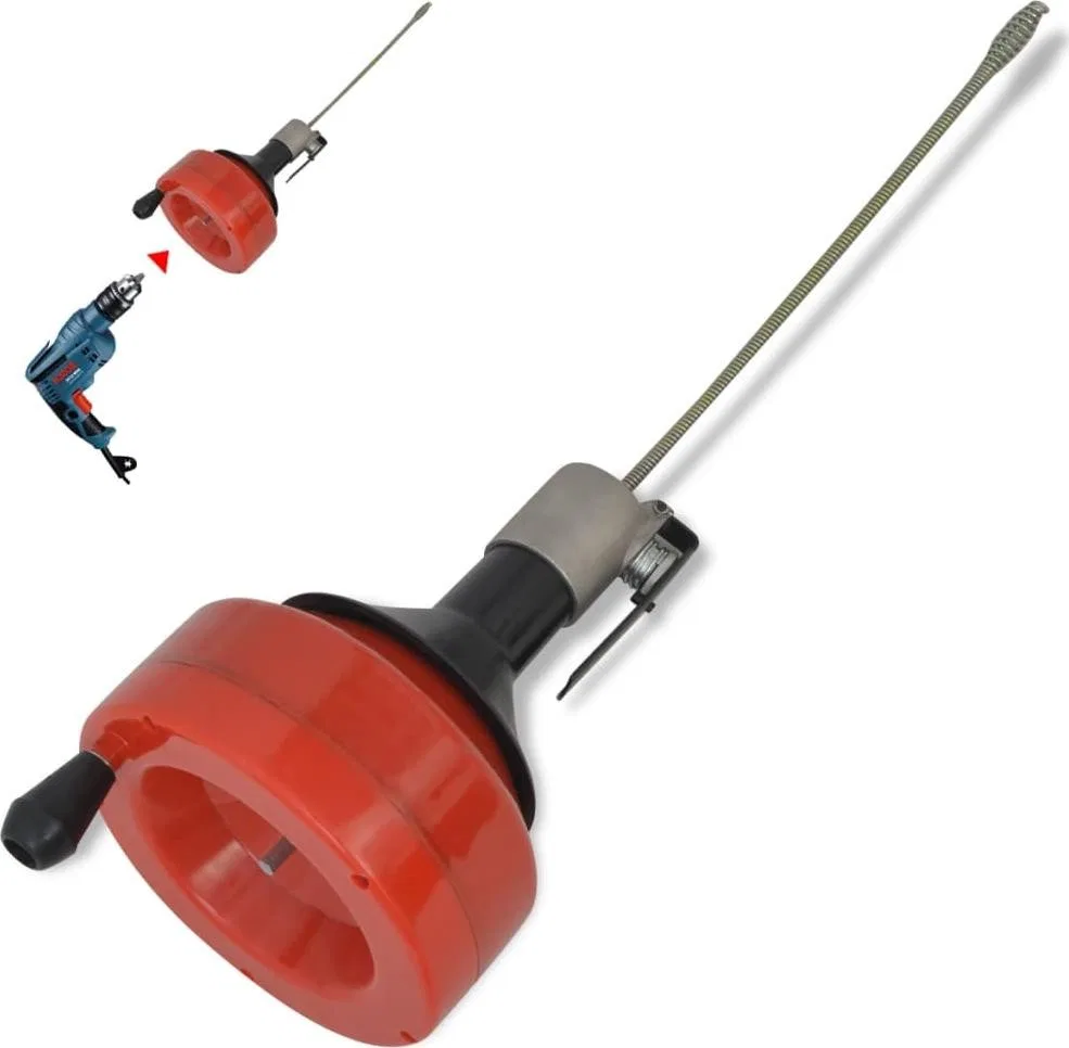 vidaXL Rohrreinigungsgerät, manuell/motorisiert, 8 m