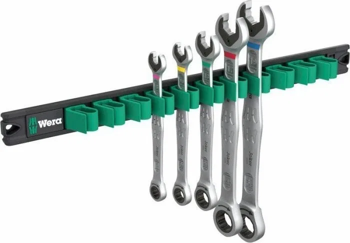 Wera Wera 9631 Magnetstreifen 6000 Joker 2, 5-teilig, Schraubenschlüssel (Kombinations-Ratschen-Schraubenschlüssel mit Haltefunktion)